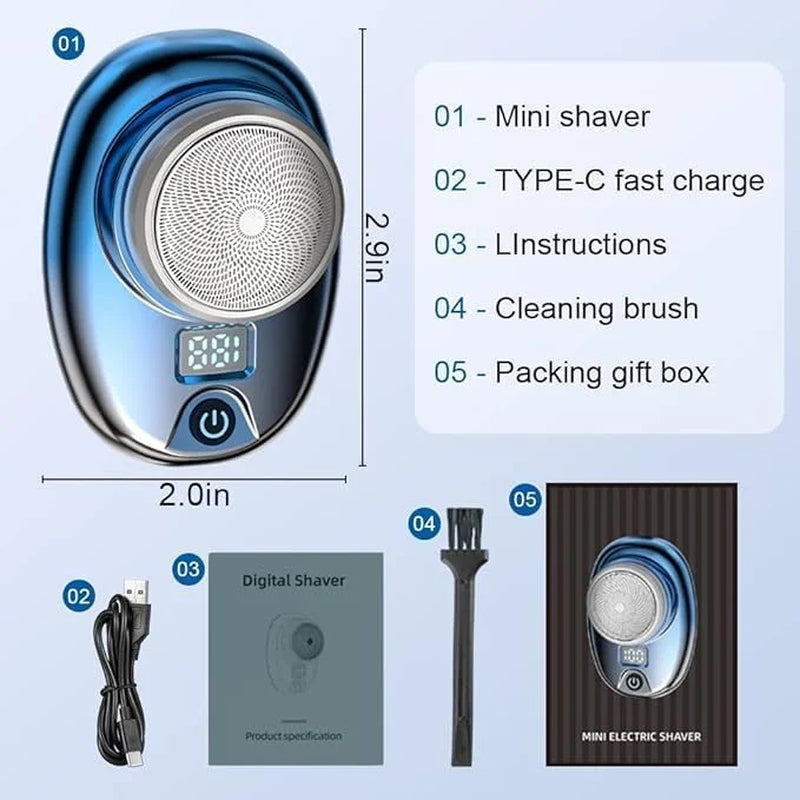 Mini Portable Shaver Men Eco Essence Shaver Electric Razor USB Rechargeable Waterproof